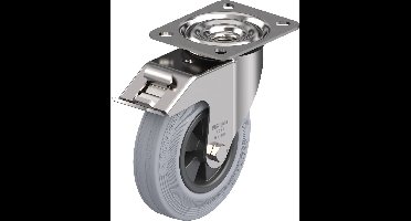 Blickle LEX-VPP 125G-FI-SG Zwenkwiel met rem Wieldiameter: 125 mm Draagvermogen (max.): 100 kg 1 stuk(s)