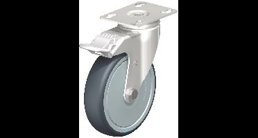Blickle LKPXA-TPA 126KFD-FI Zwenkwiel met rem Wieldiameter: 125 mm Draagvermogen (max.): 120 kg 1 stuk(s)