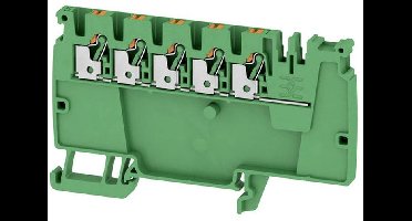 Weidmüller 2614110000 Verdeler-serieklem 5.1 mm Push-In-klem, Steekaansluiting Groen-geel 50 stuk(s)