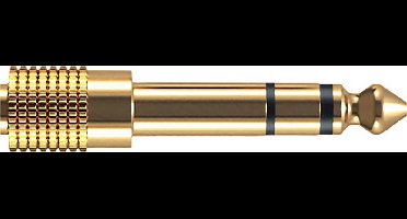 Oehlbach D1C35021 i-Jack AD 35/63 Jackplug Audio Adapter [1x Jackplug female 3,5 mm - 1x Jackplug male 6,3 mm (stereo)] Goud