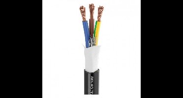 Sommer Cable 700-0241-0325AQ Installatiekabel PUR 3 x 2.5 mm² + 3 x 2.5 mm² Zwart per meter