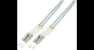LogiLink FP3LC10 Glasvezel Optische vezel Aansluitkabel [1x LC-stekker - 1x LC-stekker] 50/125 µ Multimode OM3 10.00 m