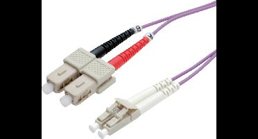 VALUE F.O. kabel 50/125µm OM4, LC/SC, LSOH, violet, 5 m