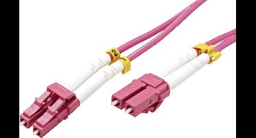 VALUE F.O. kabel 50/125µm OM4, LC/LC, LSOH, violet, 2 m