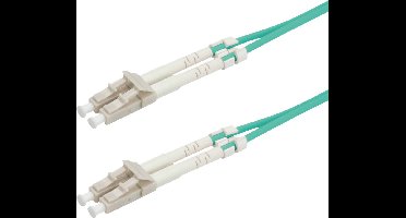 VALUE F.O. kabel 50/125µm, LC/LC, OM3, LSOH, turkoois, 3 m