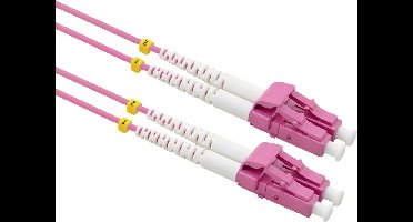 VALUE F.O. Kabel 50/125µm OM4, LC/LC, low-Loss connector , LSOH, violet, 5 m