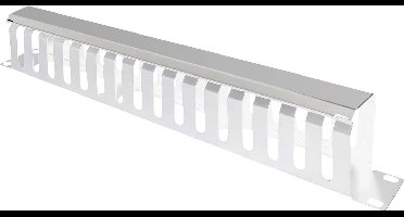 VALUE 19 Frontplaat 1 HE met rangeerkanaal 40 x 80 mm, grijs