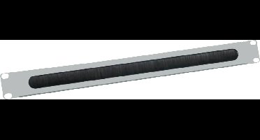 VALUE 19-Kabel doorvoerstrook 1 HE met borstel, grijs