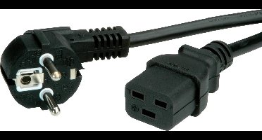VALUE Stroomkabel geaard - IEC320-C19 16A, zwart, 3 m