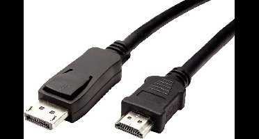VALUE DisplayPort kabel DP - HDTV, M/M, zwart, 1,5 m