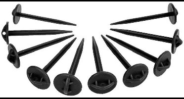 ProPlus Heringset Kunststoff - 10 Stück für Bodenplanen und Zeltteppiche 361736 Tentharing 7.5 cm x 9 cm 10 stuk(s)