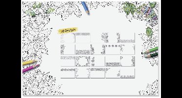 Sigel HO580 Bureau onderlegger Blanco Blanco Zwart/wit (b x h) 59.5 cm x 41 cm 20 vellen 20 vellen Adult Coloring