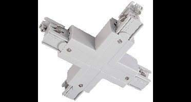 Deko Light 710034 D Line X-Verbinder links-links-rechts-rechts 230V-railsysteemcomponenten Stroomrail 3-fasig Grijs