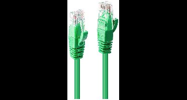 LINDY 48047 RJ45 Netwerkkabel, patchkabel CAT 6 U/UTP 1.00 m Groen Met anti-kniktule 1 stuk(s)