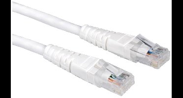 VALUE Patchkabel Cat.6 UTP (Class E), wit, 1 m