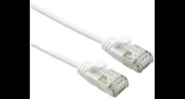ROLINE F/UTP DataCenter Patchkabel Cat.6A (Class EA), LSOH, extra dun, wit, 1 m
