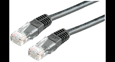 VALUE Patchkabel Cat.6 UTP (Class E), zwart, 0,5 m