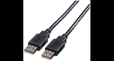 ROLINE USB 2.0 Kabel, type A-A, zwart, 0,8 m