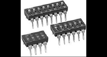 Omron A6T-0104 DIP-schakelaar Aantal polen 10 THT 1 stuk(s) Bag