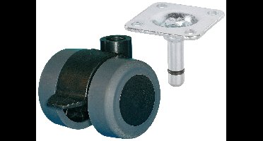 dörner + helmer 761335 Dubbele wielen Wieldiameter: 35 mm Draagvermogen (max.): 70 kg 1 stuk(s)