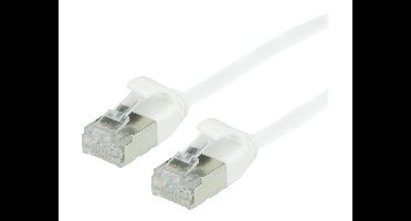 ROLINE GREEN F/UTP Patchkabel Cat.6A (Class EA), LSOH, extra dun, wit, 0,5 m