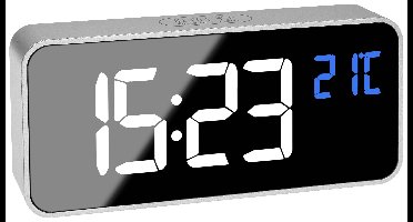 TFA Dostmann 60.2032.54 Kwarts Wekker Zilver Alarmtijden 2