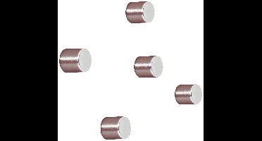 Sigel Neodymium magneet C5 Strong (Ø x h) 10 mm x 10 mm Cilinder Zilver 5 stuk(s) BA700