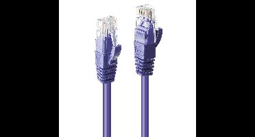 LINDY 48129 RJ45 Netwerkkabel, patchkabel CAT 6 U/UTP 20.00 m Violet 1 stuk(s)