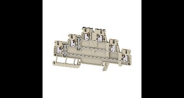 Weidmüller 2817980000 Doorgangsklem Push-In-klem, Steekaansluiting Donkerbeige 50 stuk(s)