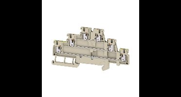 Weidmüller 2817990000 Doorgangsklem Push-In-klem, Steekaansluiting Donkerbeige 50 stuk(s)