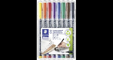Staedtler Foliestift 313 WP8 313 WP8 Blauw, Bruin, Geel, Groen, Oranje, Rood, Zwart, Violet