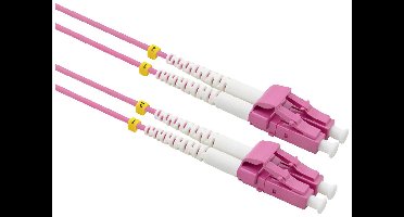 VALUE F.O. Kabel 50/125µm OM4, LC/LC, low-Loss connector , LSOH, violet, 7 m