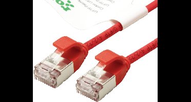 ROLINE GREEN F/UTP DataCenter Patchkabel Cat.6A (Class EA), LSOH, extra dun, rood, 1 m