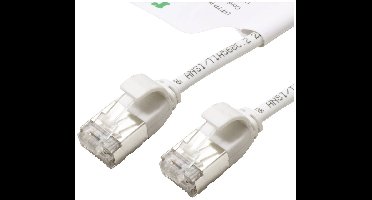 ROLINE GREEN F/UTP DataCenter Patchkabel Cat.6A (Class EA), LSOH, extra dun, wit, 0,3 m
