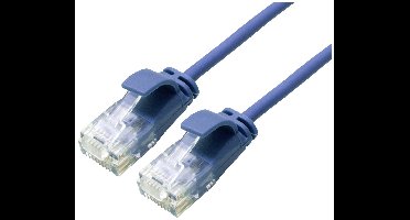 ROLINE GREEN UTP patchkabel Cat.6A (Class EA), LSOH, extra dun, blauw, 2 m