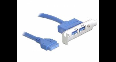 Delock USB 3.0 19-pin - 2 x USB 3.0-A PC-slot 1 stuk(s)