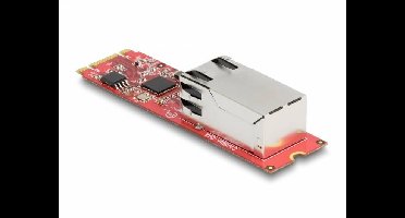 Delock 62985 Interfaceconverter [1x Gigabit-LAN (1/2.5 Gbit/s) - 1x M.2 Key B-stekker, M.2 Key M-stekker]