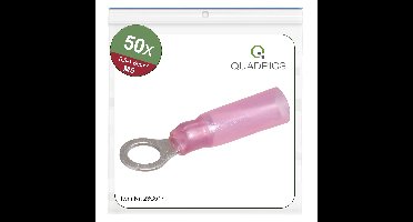 Quadrios 23C517 Ringkabelschoen Dwarsdoorsnede (max.): 1.5 mm² Schachtdiameter: 5.3 mm Deels geïsoleerd Rood 50 stuk(s)