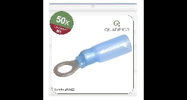 Quadrios 23C522 Ringkabelschoen Dwarsdoorsnede (max.): 2.5 mm² Schachtdiameter: 5.3 mm Deels geïsoleerd Blauw 50 stuk(s)