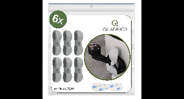 Quadrios 23CA246 Kabelhouder Zelfklevend 23CA246 Grijs 6 stuk(s)