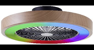 Brilliant G60060/09 Slimline LED-plafondlamp met ventilator LED-module LED vast ingebouwd 40 W Zwart, Hout