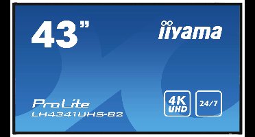 Iiyama ProLite LH4341UHS-B2 Digital Signage display Energielabel: G (A - G) 108 cm 42.5 inch 3840 x 2160 Pixel 24/7
