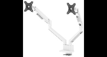 Neomounts DS70-250WH2 Tafelbeugel voor monitor Aantal monteerbare displays: 2 Display(s) 43,2 cm (17) - 81,3 cm (32) Wit Kantelbaar, Zwenkbaar, Roteerbaar, In