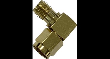 Wittenberg Antennen Adapter SMA WINKELSTÜCK SMA Stecker auf SMA Buchse vergoldet 50 OHm 103513 SMA-adapter SMA-stekker - SMA-bus 1 stuk(s)