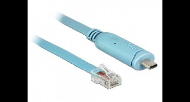 Delock USB 2.0 Adapter [1x USB-C 2.0 stekker - 1x RJ45-stekker] 63914 3 m Voor consolepoort (router/switch)