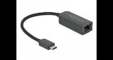 Delock USB 2.0 Adapter [1x USB-C stekker - 1x RJ45-bus] 66645 0.16 m