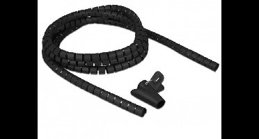 Delock 18835 Ribbelbuis Polyethyleen Zwart (Ø x l) 15 mm x 2.5 m 1 stuk(s)