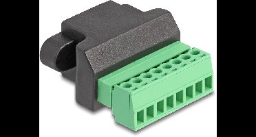 Delock RJ45 Netwerk Adapter Kabel [1x RJ45-bus - 1x Bus] Zwart, Groen