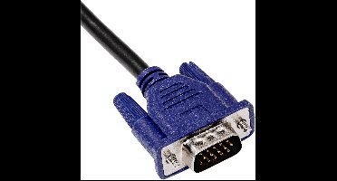 Akyga AK-AV-07 VGA-kabel VGA Aansluitkabel 3.0 m Zwart Met Ferrietkern