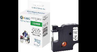 G&G Labeltape Polyamide Tapekleur: Wit Tekstkleur: Zwart 12 mm 3.5 m